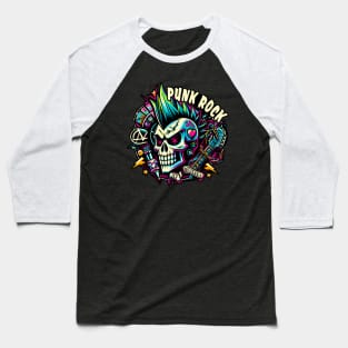 Punk Palette: A Riot of Rhythm and Art Baseball T-Shirt